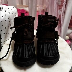 Unisex Polo Black and Brown Boots
